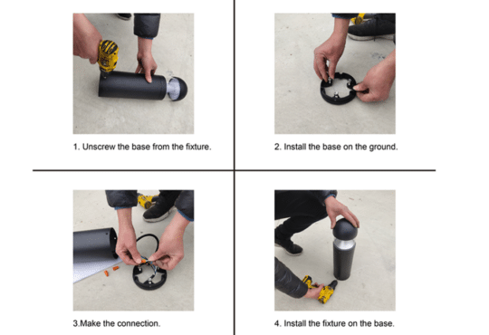 Bollard Lights Installation Steps Commercial Bollards