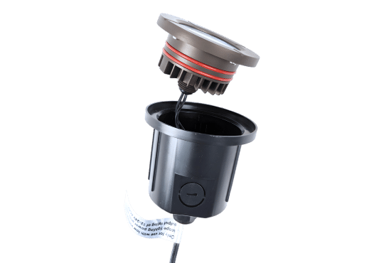 Die-cast aluminum housing Sleeve included Integrated 6-watt LED Well Light